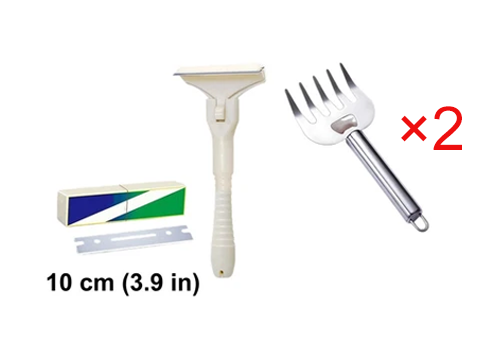 🥩🔥 Stainless Steel Meat Scraper – Easy Fat & Fascia Removal Tool for Beef & Pork 🔪✨