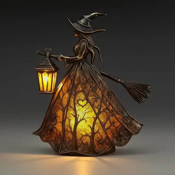 Dark Night Witch Lamp Light up the mysterious atmosphere👻