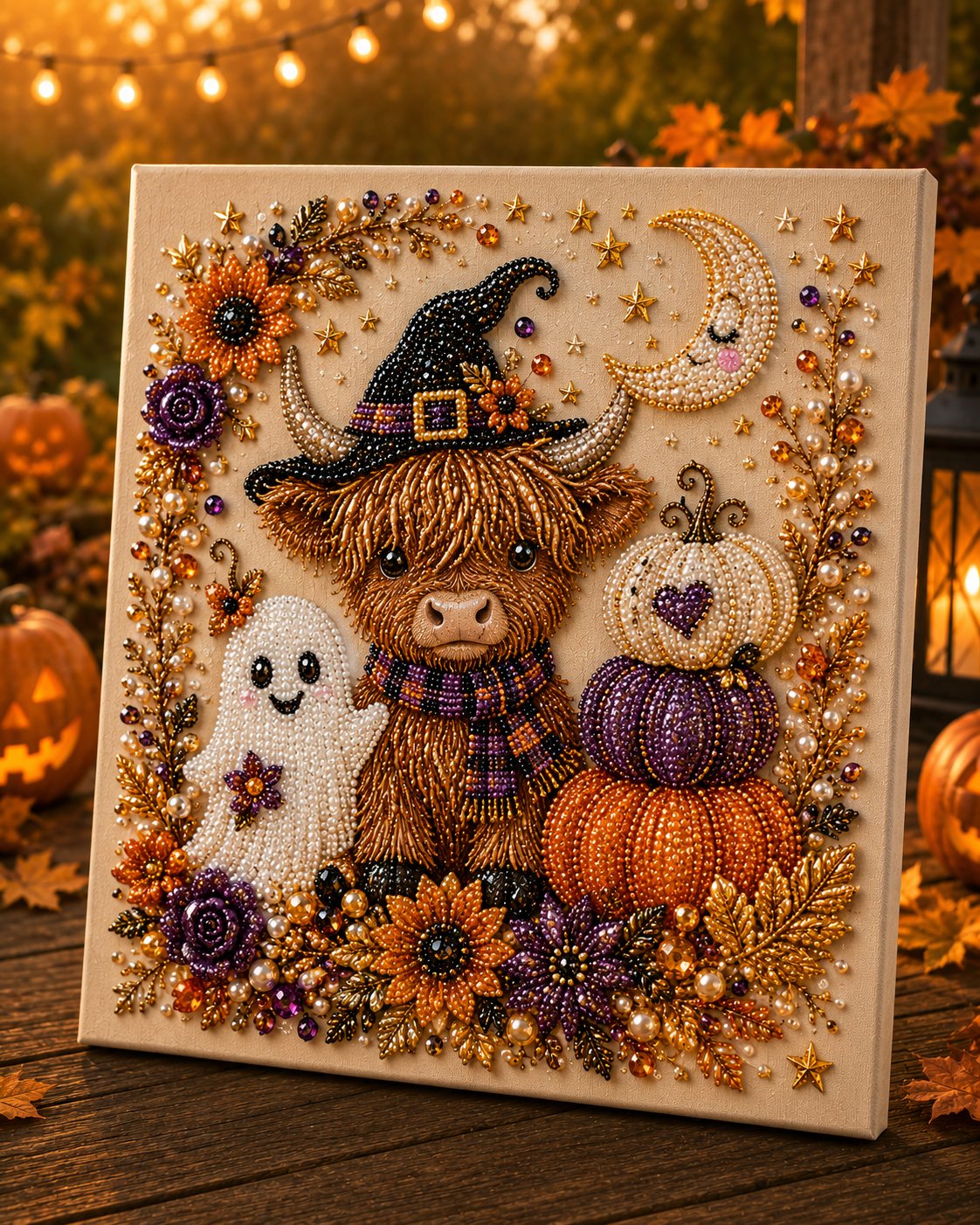 🔥 Last Day 49% OFF – 👻✨ Halloween Pearl Art DIY Kit – Turn Tiny Pearls into Spooky-Cute Magic