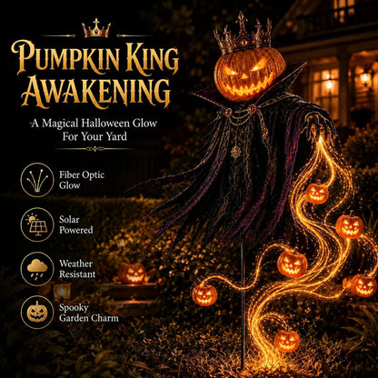 👑🎃 Pumpkin King Halloween Yard Decor|Solar Operated Day‐Night Ornament For Garden