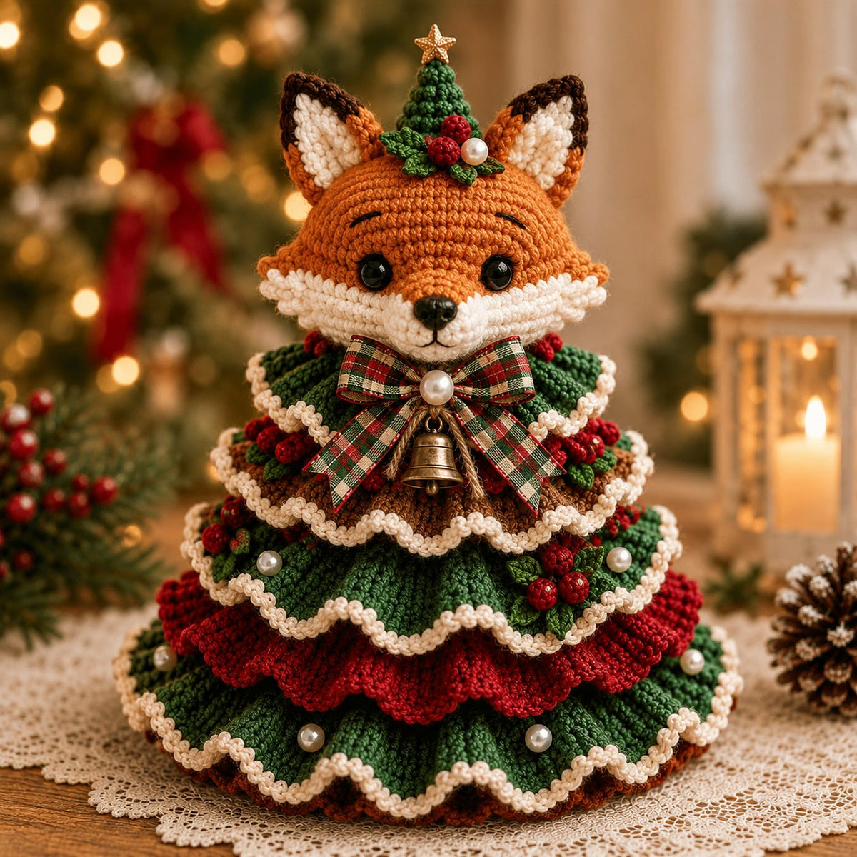 🎄 Crochet Animal Christmas Tree DIY Kit