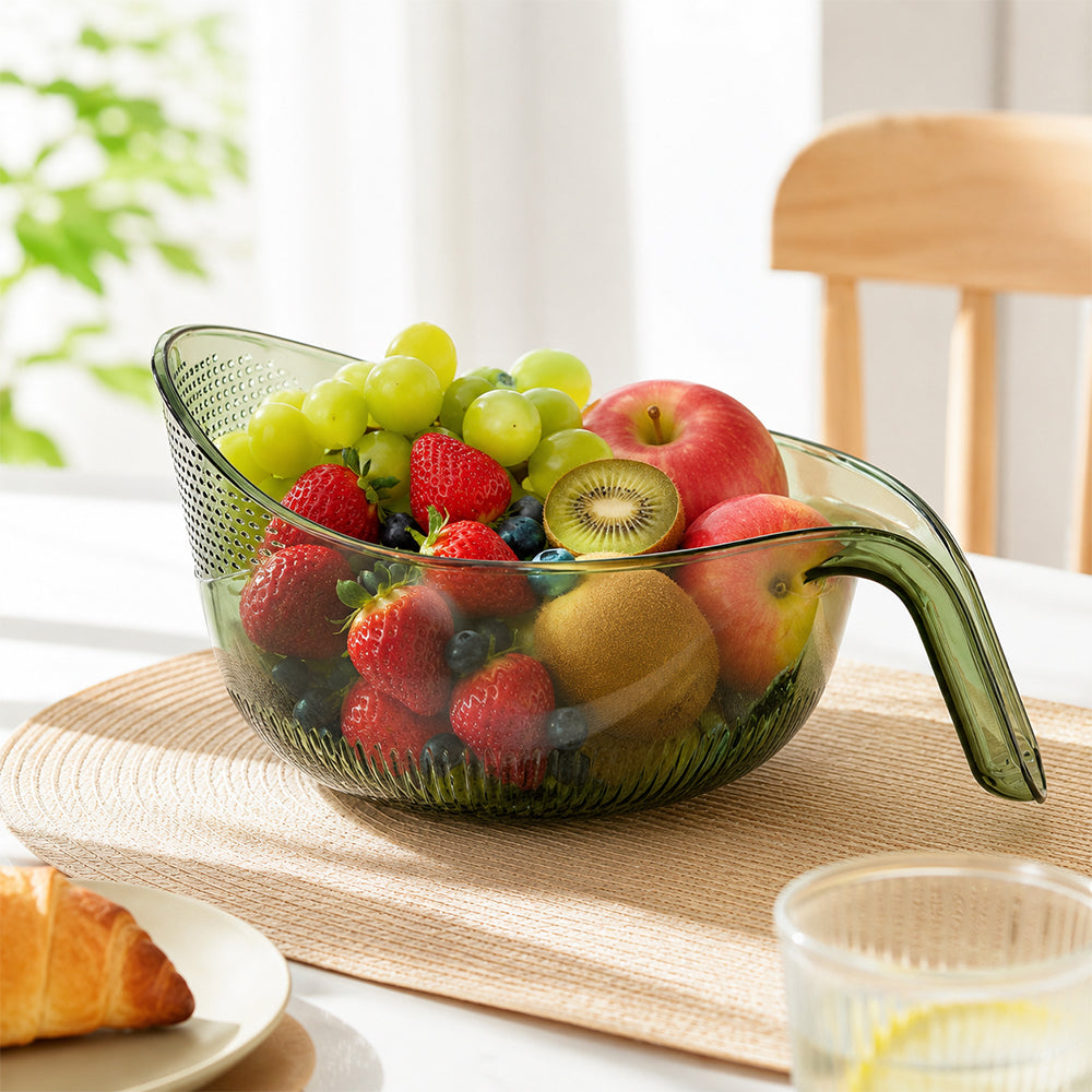Multipurpose Rice Washing Bowl Strainer with Handle