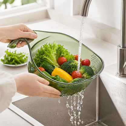 Multipurpose Rice Washing Bowl Strainer with Handle
