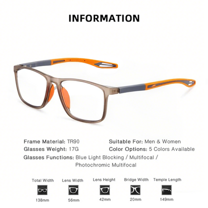 🔥SPORTS TR SQUARE FRAME ULTRA-LIGHT ANTI-BLUE LIGHT READING GLASSES