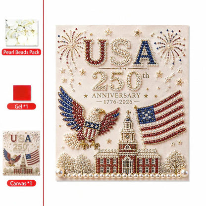 🔥LAST DAY 50% OFF - 🇺🇸 USA 250th Anniversary DIY Pearl Painting Kit ✨❤️‍🔥BUY 4 GET FREE SHIPPING
