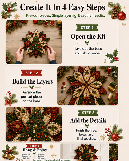 🎄Beginner-Friendly Oversized Christmas Character Quilted Door Hanger Sewing Kit | Complete Kit with All Tools & Step-by-Step Guide Included 💕