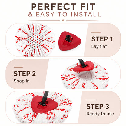 Spin Mop Replacement Heads 3-Pack