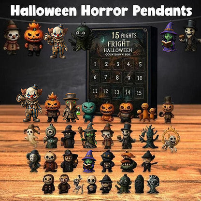 2026 Halloween Countdown Advent Calendar Gift Box - 31 Nights of Fright Blindbags Surprise Set, Scary Doll Collectible Minifigures