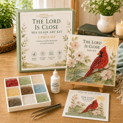 ✝️ Psalms of Comfort & Strength Sea Glass Art Kit