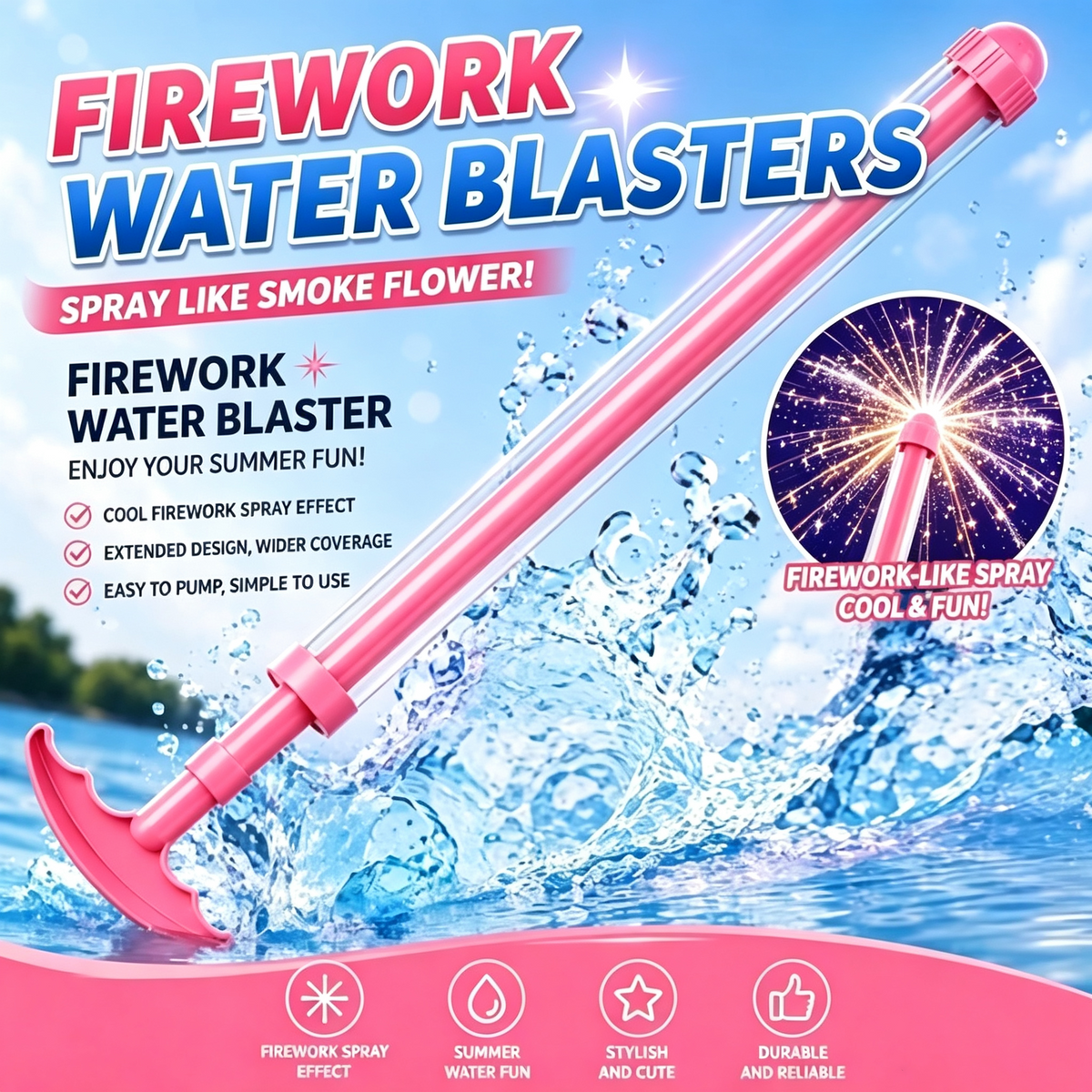 Firework Style Water Spray Toy