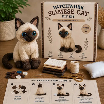 🧵🥇Patchwork-Style Gnome DIY Kit – Create Your Own Adorable Animals