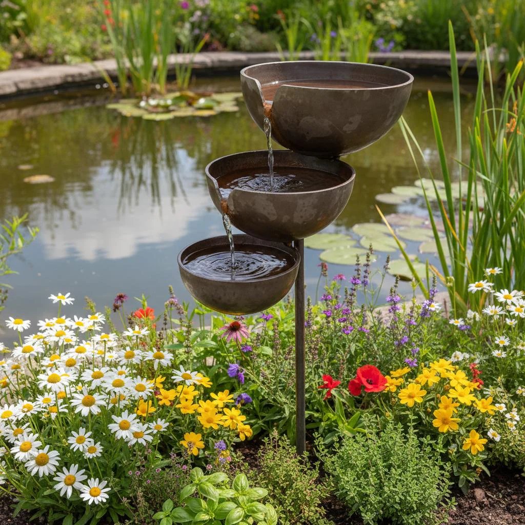 🔥Hot Sale🔥Bring Life Back To Your Garden – Rain Catcher Bird Bath 🌿🐦