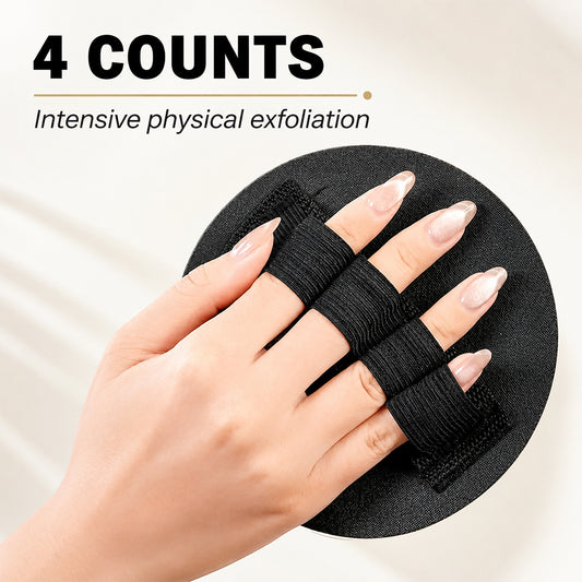 🧽 4-Pack Soft Rubber Shower Scrubber – Gentle Yet Effective, Exfoliates & Cleanses All Skin Types
