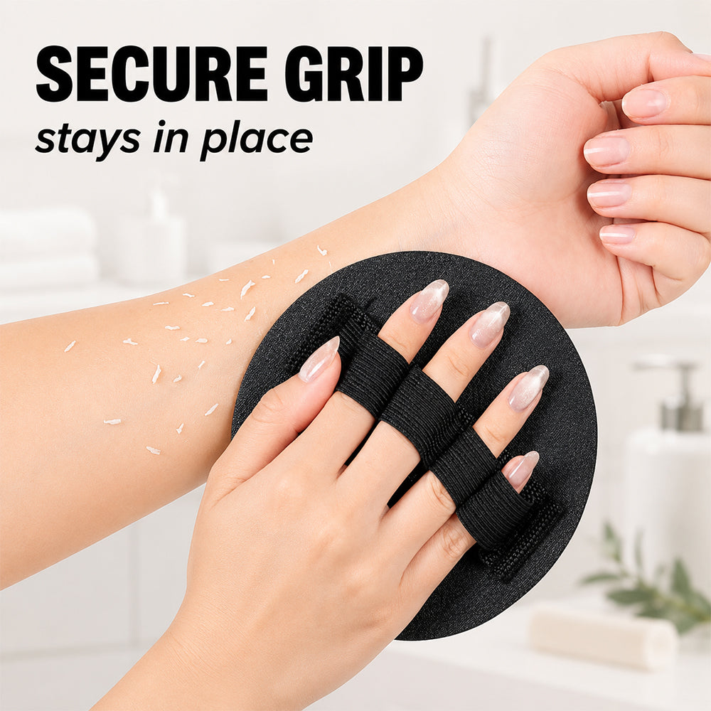 🧽 4-Pack Soft Rubber Shower Scrubber – Gentle Yet Effective, Exfoliates & Cleanses All Skin Types