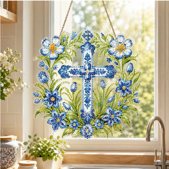 💥LAST DAY 50% OFF - Hummingbird Diamond Art Hanging Ornament Kit – Sparkling DIY Window Ornament 🐦✨