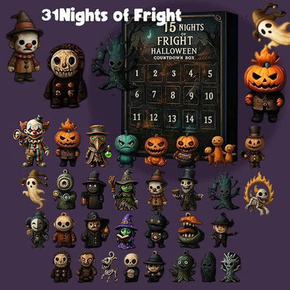 2026 Halloween Countdown Advent Calendar Gift Box - 31 Nights of Fright Blindbags Surprise Set, Scary Doll Collectible Minifigures