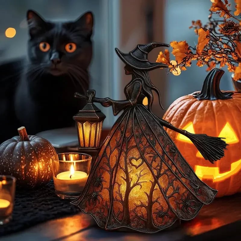 Dark Night Witch Lamp Light up the mysterious atmosphere👻