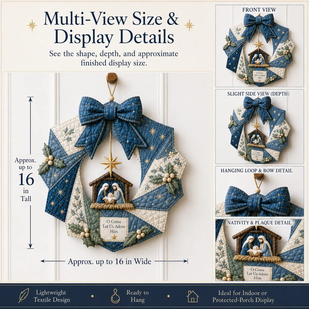 🎄Beginner-Friendly DIY Christmas Fabric Wreath Kit Collection | Complete Kit with Coordinated Fabrics, Wreath Materials & Step-by-Step Guide Included 💕