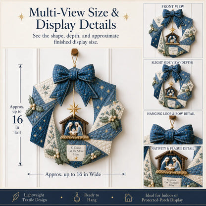 🎄Beginner-Friendly DIY Christmas Fabric Wreath Kit Collection | Complete Kit with Coordinated Fabrics, Wreath Materials & Step-by-Step Guide Included 💕