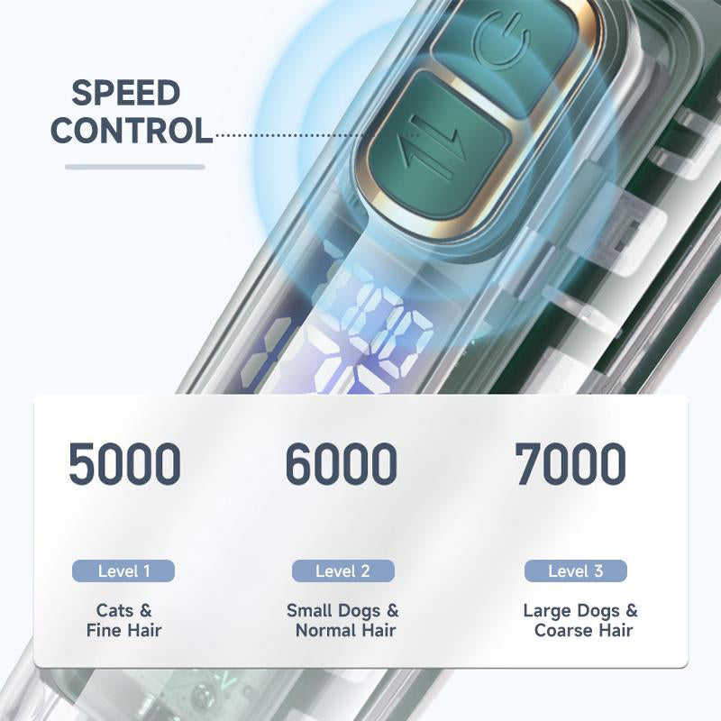 🎉 2026 Sale ! 💰Quiet LED Display Pet Hair Clipper｜Cordless Low Noise Dog Cat Grooming Trimmer ✨