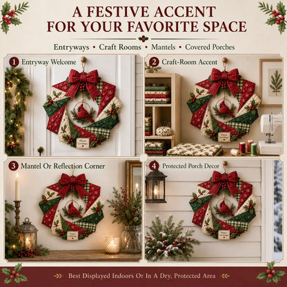 🎄Beginner-Friendly DIY Christmas Fabric Wreath Kit Collection | Complete Kit with Coordinated Fabrics, Wreath Materials & Step-by-Step Guide Included 💕