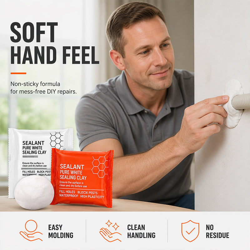 🧱 Waterproof Wall Hole Sealing Clay for Air Conditioner Pipes — 10-Pack Moldable Sealant Putty for Pipe Gaps & Wall Holes