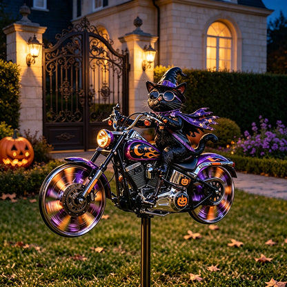 🎃 BikerSpooky™ Halloween Motorcycle Garden Windmill 🏍️