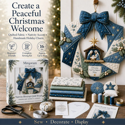 🎄Beginner-Friendly DIY Christmas Fabric Wreath Kit Collection | Complete Kit with Coordinated Fabrics, Wreath Materials & Step-by-Step Guide Included 💕