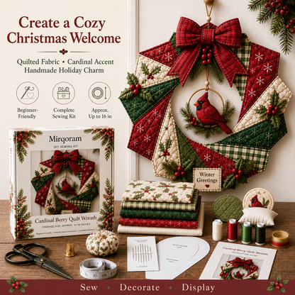 🎄Beginner-Friendly DIY Christmas Fabric Wreath Kit Collection | Complete Kit with Coordinated Fabrics, Wreath Materials & Step-by-Step Guide Included 💕