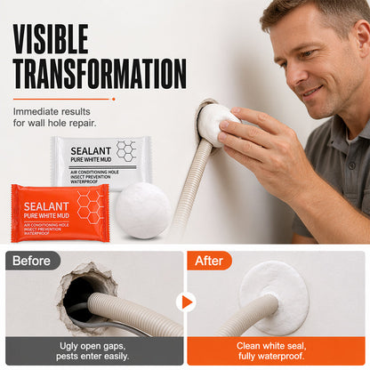 🧱 Waterproof Wall Hole Sealing Clay for Air Conditioner Pipes — 10-Pack Moldable Sealant Putty for Pipe Gaps & Wall Holes