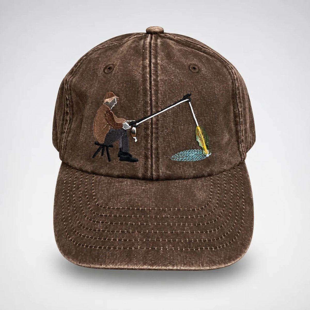 🔥 Last Day 49% OFF-🎣🧢 Catch of the Day Interactive Fishing Cap –🎁 Vintage Washed Moving Fish Hat