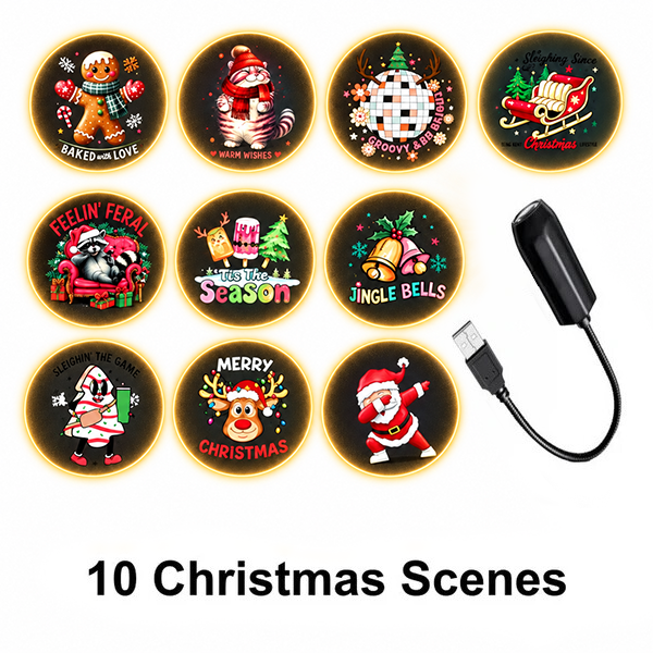Plug‑and‑Play HD Holiday Projector, Multi‑Scene Projection Light for Christmas, Halloween & Faith‑Themed Decor