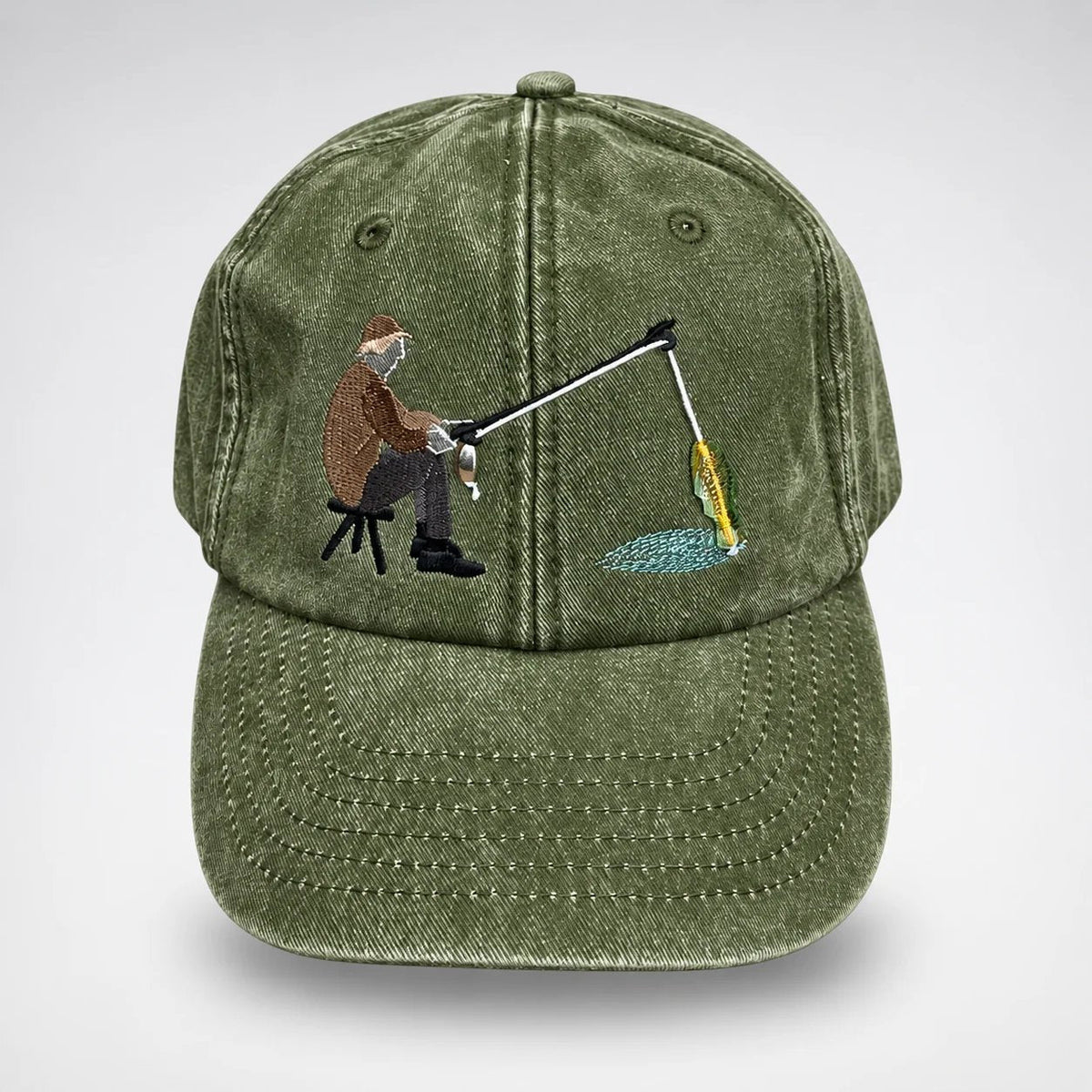 🔥 Last Day 49% OFF-🎣🧢 Catch of the Day Interactive Fishing Cap –🎁 Vintage Washed Moving Fish Hat
