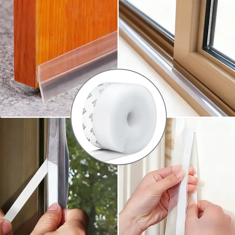 ✨16.4Ft Door Weather Stripping | Adhesive Draft Stopper Seal Strip for Doors, Windows & Shower Doors