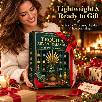 🎁✨24-Day Mini Tequila Bottle Advent Blind Box for Holiday Celebration, Bar Table Decor, Collector Gift & Family Countdown