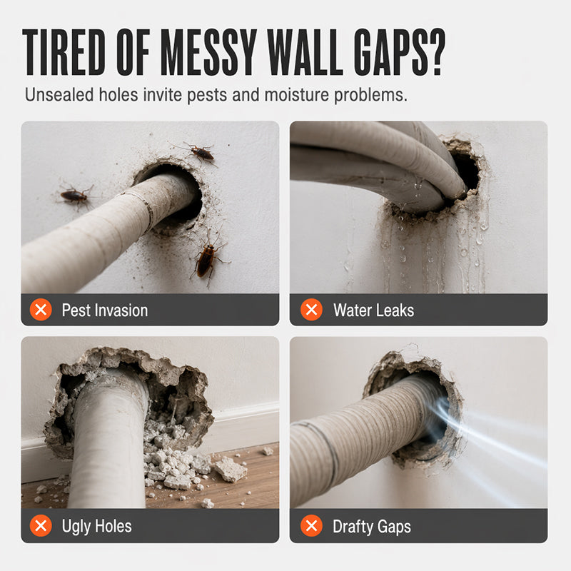 🧱 Waterproof Wall Hole Sealing Clay for Air Conditioner Pipes — 10-Pack Moldable Sealant Putty for Pipe Gaps & Wall Holes