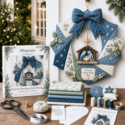 🎄Beginner-Friendly DIY Christmas Fabric Wreath Kit Collection | Complete Kit with Coordinated Fabrics, Wreath Materials & Step-by-Step Guide Included 💕