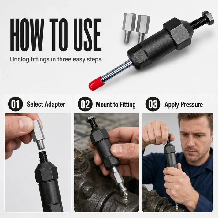 thesbox Heavy Duty Grease Fitting Cleaner Unclog Tool