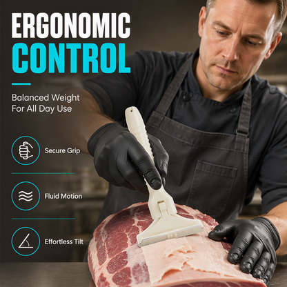 🥩🔥  Stainless Steel Meat Scraper – Easy Fat & Fascia Removal Tool for Beef & Pork 🔪✨