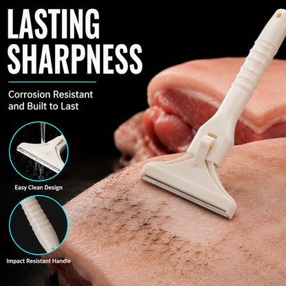 🥩🔥  Stainless Steel Meat Scraper – Easy Fat & Fascia Removal Tool for Beef & Pork 🔪✨
